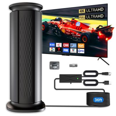 2025 Upgraded TV Antenna Up 2800+ Miles Range, Digital Best Antenna for Smart Tv Indoor/Outdoor 4k Local Channels, Amplified HDTV Antenna Long Range with Amplifier Signal Booster/Thic Cable (Large)
