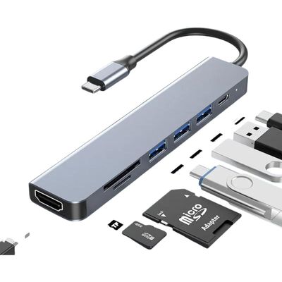 5 Ports USpB C Hub to 4K HDMI - Compatible PD Fast Charge USpB 3.0 2.0 HUB Type C Charging Docking for MaicBook Lpaid Sangsiung