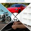 100 Pieces Universal Nylon Cable Tie Buckles UV-Resistant Heavy Duty Self-Locking Zip Ties with Pin & Button for Auto Repair view 3