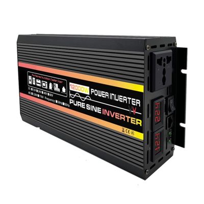 LIBODD 12000W Pure Sine Wave Power Inverter Car Solar Inverter Voltage Transformer DC12/24/48/60V to AC Converter Inverter(12000W,12v)