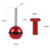 NonMiFyR 1 Inch Ball Head Adapter for Camera Underwater Diving, Fixed Mount, Detachable for Fill Light Mount, 0.25inch Adapter Red view 3