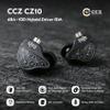 CCZ CZ10 Gaming Earbuds With MIC,1DD+4BA All-metal HIFI In Ear Monitor,Professional Wired Earbuds,Stereo Sound Clear in Ear Earphones,Hybrid IEM Earphones with Detachable Cable (Dark,With Microphone) view 2