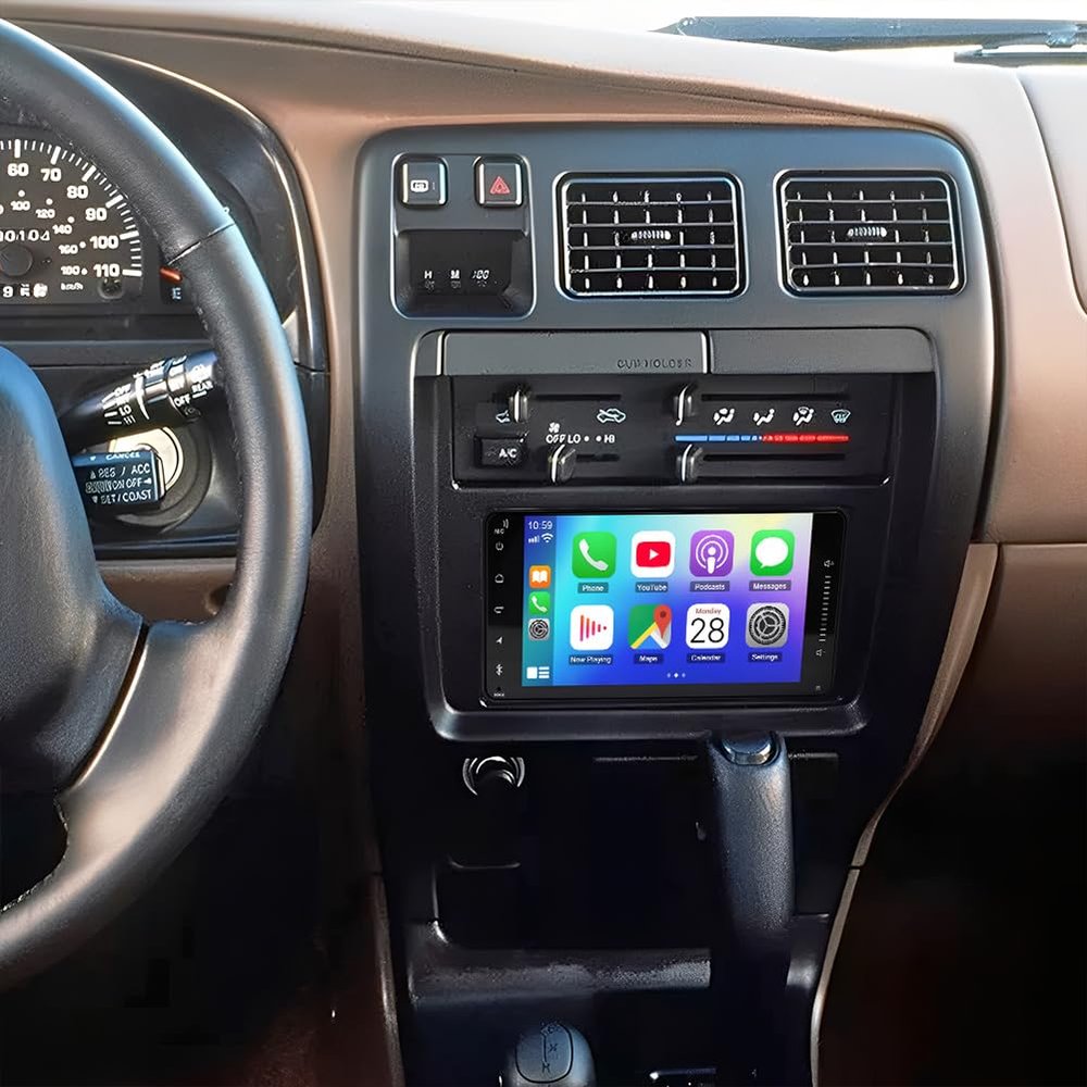4+64G 7" Car Radio for Toyota 4runner 1996-2002 Double Din Car Stereo with Wireless CarPlay and Android Auto Touch Screen Support Mirror Link Bluetooth Backup Camera, FM GPS Navigation SWC