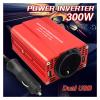 300W Car Power Inverter DC 12V to AC Dual USB Car Adapter Converter Auto Charger Modified Sine Wave view 2