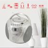 HANNLOMAX HX-337CD Portable CD Player, AM/FM Radio, Cassette Recorder, Records from CD or Radio, Headphone Jack, AC/DC Dual Power Source. (Silver) view 3