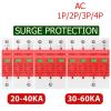 AC SPD 1P 2P 3P 4P 20~40KA 30KA~60KA 385V House Lightning Surge Protector Protective Low-voltage Arrester Device OEM Factory(3P,30-60KA) view 2