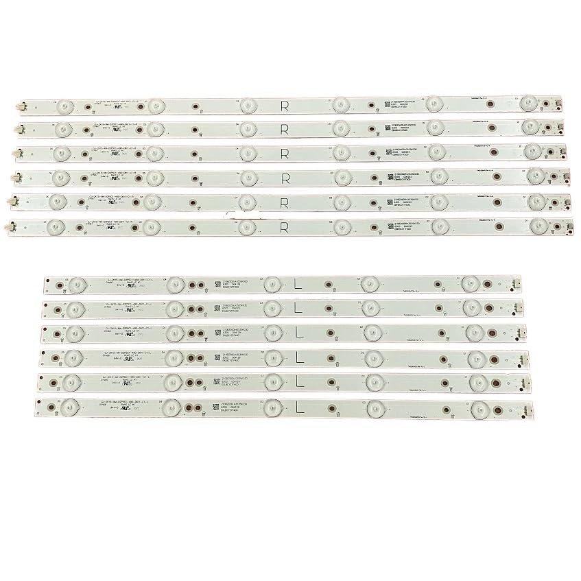 FENSAJRD LED Backlight Strip(12) Fit for 49PUF6701/T3 49PUH4900/88 49PFS5301/12 GJ-2K15-XM-D2P5C1-490-D611-C1-L R GJ-2K16-490-D611-P2 01N27