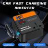 Car Power Inverter 200W DC 12/24V To AC 220V With USB PD Port For Fast Charging Devices Includes Overload Protection And Real Voltage Display view 2