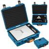 Starlink Mini Hard Shell Travel Case - Waterproof EVA Carrying Bag with Secure Lock Custom for Starlink Mini Router, Power Supply Shockproof Protection for Outdoor Adventures Blue view 1