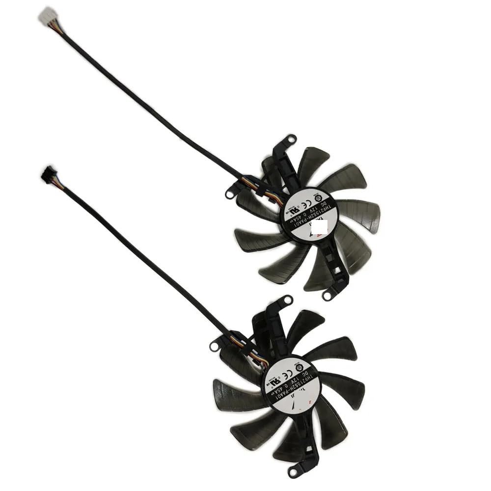 2Pcs/Set,TH9215S2H-PAA01,FY09015M12LPA,Graphics Card Fan, for SOYO for RTX 2060 2070 for Super 8G, for for GTX 1660 for Super 6G V0(2 Plugs TH9215S2H)