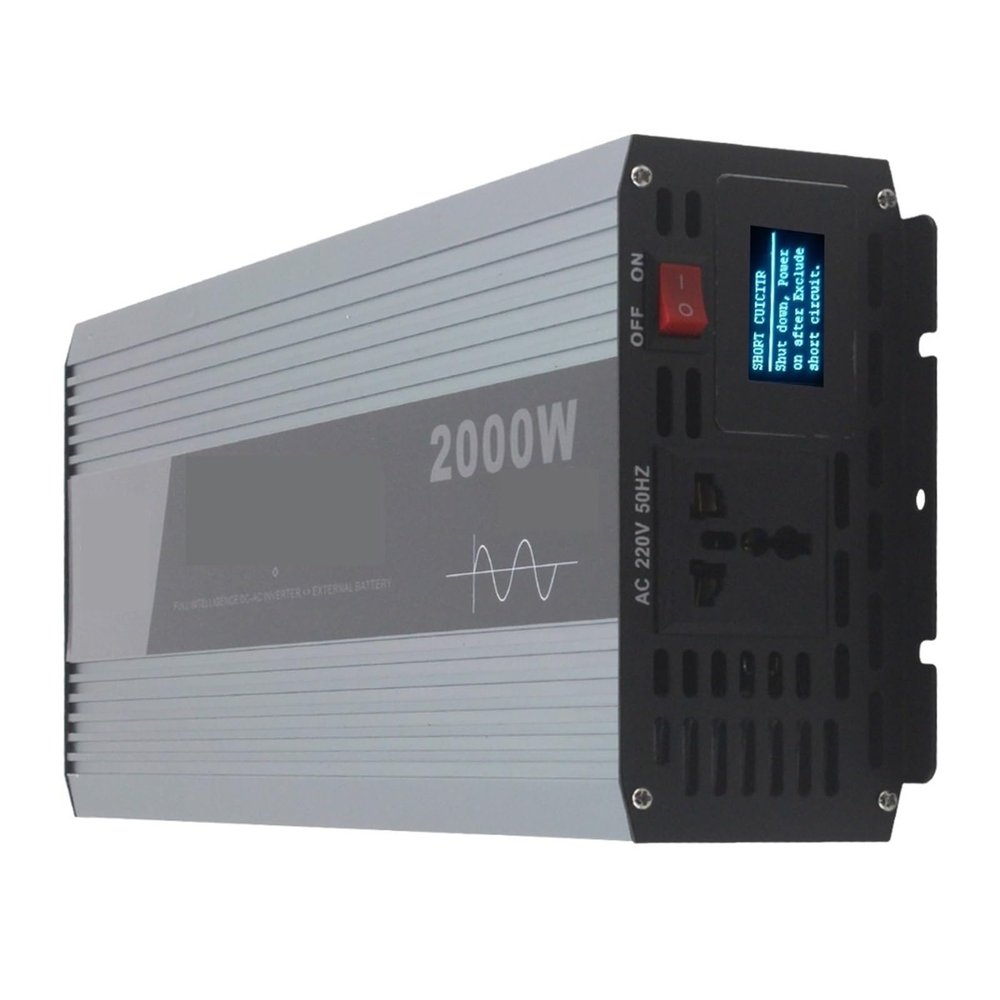 2000W Pure Sine Wave Solar Power Inverter Output Excellent Stable Pure Sine Wave with Fault Prompts Display(12V)
