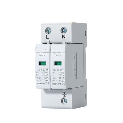 AC 2P SPD 20KA-40KA 30KA-60KA 275V 385V House Surge Protector Protection Protective Low-Voltage Arrester(2P AC385V,20-40KA)