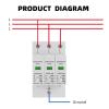 1pc AC SPD 3P 3 Phase 20KA 40KA 60KA 275V 385V 420V House Lightning Surge Protector Protective Low-voltage Arrester Device(385V,20-40KA) view 4