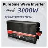 Pure Sine Wave Power Inverter DC 12V 24V 48V 60V 72V to AC Voltage 50Hz 60Hz 3000W Connector Car Inverter(LED,72V) view 2