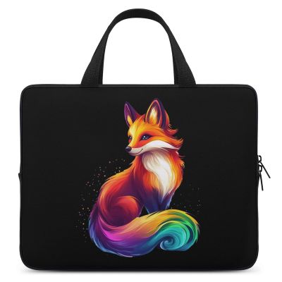 Colorful Fox Laptop Bag Lightweight Computer Bag Carrying Case for Work Business