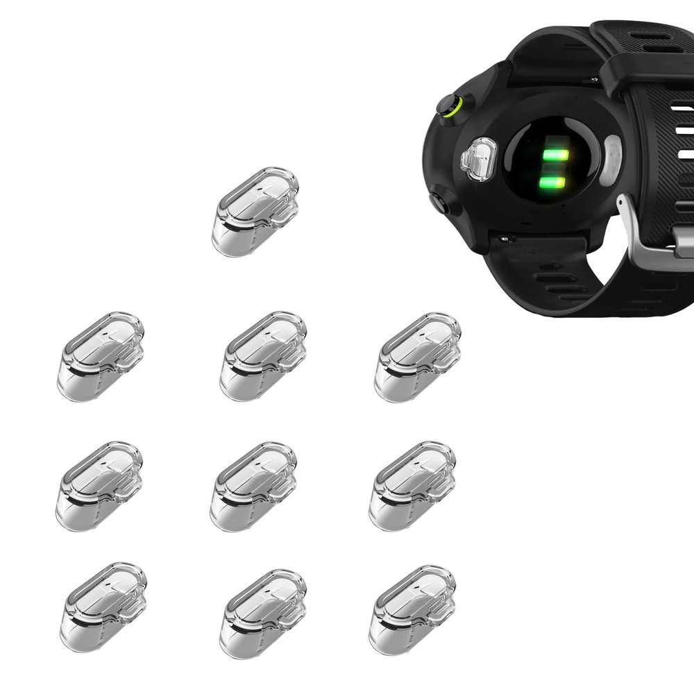 10 Pack Charger Port Protector for Garmin Forerunner 55,BOVUGAC TPU Dust Plug Anti-dust Plugs Compatible for Garmin Forerunner 158.-Clear White
