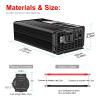 1500W Inverter 12v Pure Sine Wave Solar Power Inverter DC 24V 48V to AC with Remote Control(1500W LCD pro,48V) view 3