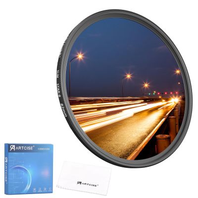 ARTCISE Star Filter 8 Point Cross Screen Lens Filter for DSLR Camera Starburst Effect Filter for Night Photography Light Streaks Cityscapes Holiday Lights (62mm)
