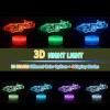 MARZIUS 3D Race Sports Car Illusion Night Light Roadster-Shaped LED Table Lamp with 16 Colors & Remote Control Gift for Kids, Teens, Men & Women view 2