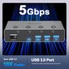 5G USB3.0 HDMI KVM Switch 4 Computers Share 1 Monitor, KVM Switches 4 Port with 3 USB 3.0 and 1 USB C Ports Share Monitor Keyboard Mouse Printer, with EDID Adaptive,4 USB Cable Plug and Play view 2