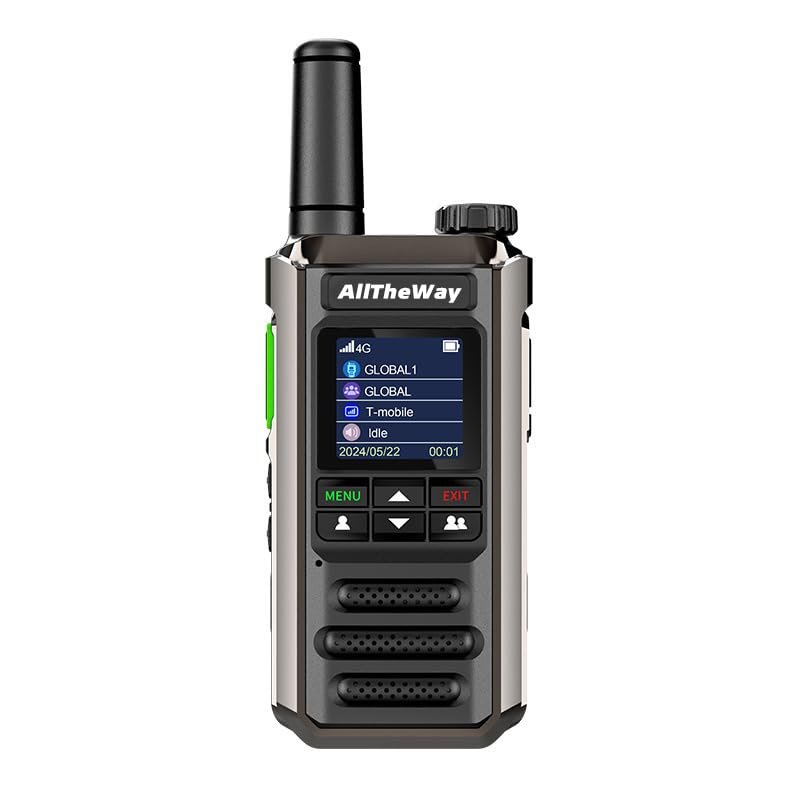 4G PoC Walkie Talkie - Insert SIM for Unlimited Range Push-to-Talk Radio, National & Global Coverage. Portable 2-Way Radio with Group Management for Outdoor, Truckers & Security