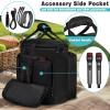 OUUTMEE Carrying Bag Travel Case Compatible with Bose S1 Pro/Bose S1 Pro+ Portable Bluetooth Speaker Cover, Storage Case with Shoulder Strap&Accessory Pocket for Microphone,Charger,Cable,Accessories view 2