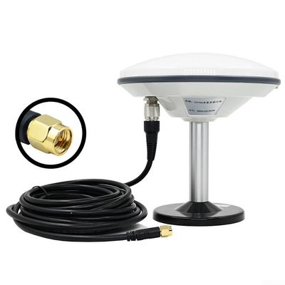 GNSS GPS Antenna Multi-Band L1/L2 GLONASS G1/G2 BeiDou B1/B2/B3 for Galileo E1/E5b RHCP High Gain 402dB for LNA IPX67 Waterproof TNC Connector for AG15/AG25 Agricultural Survey Work(TNC-SMA)