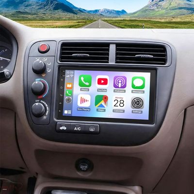 7 Inch Double Din Car Stereo Radio for Honda Civic 1996-2000 Wireless CarPlay and Android Auto Bluetooth Touch Screen Head Unit, GPS Navigation Mirror Link Backup Camera FM/RDS