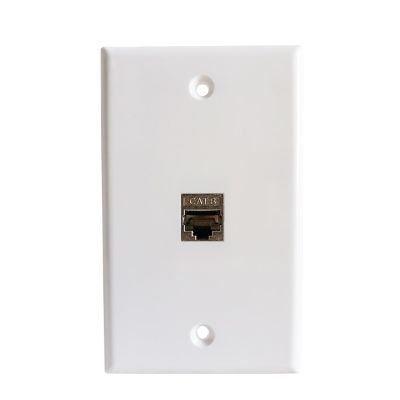 CAT.8 RJ45 Wall Plate with CAT8 Jack LAN for 40GB Network Socket (White)