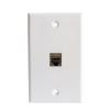 CAT.8 RJ45 Wall Plate with CAT8 Jack LAN for 40GB Network Socket (White) view 1
