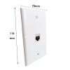 CAT.8 RJ45 Wall Plate with CAT8 Jack LAN for 40GB Network Socket (White) view 4