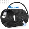 30ft Long USB C Cable to USB A 10W 12W 18W 20W Heavy-Duty Power Extension Cord USBA to USBC Charging for Samsung/Galaxy Note 20 Ultra for Tapo/TP-Link/Xiaomi/Mi/eufy Security CCTV Camera Black view 1
