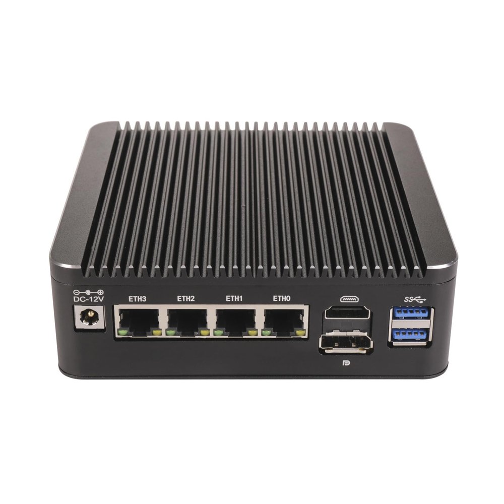 ANDAQI Micro Firewall Appliance, Mini PC, OPNsense, VPN, Router PC, N100 N150, RS34, 4 x 2.5GbE I226-V LAN, HDMI, DP, SIM Slot, Console, Type-C, 8G RAM, 256G SSD