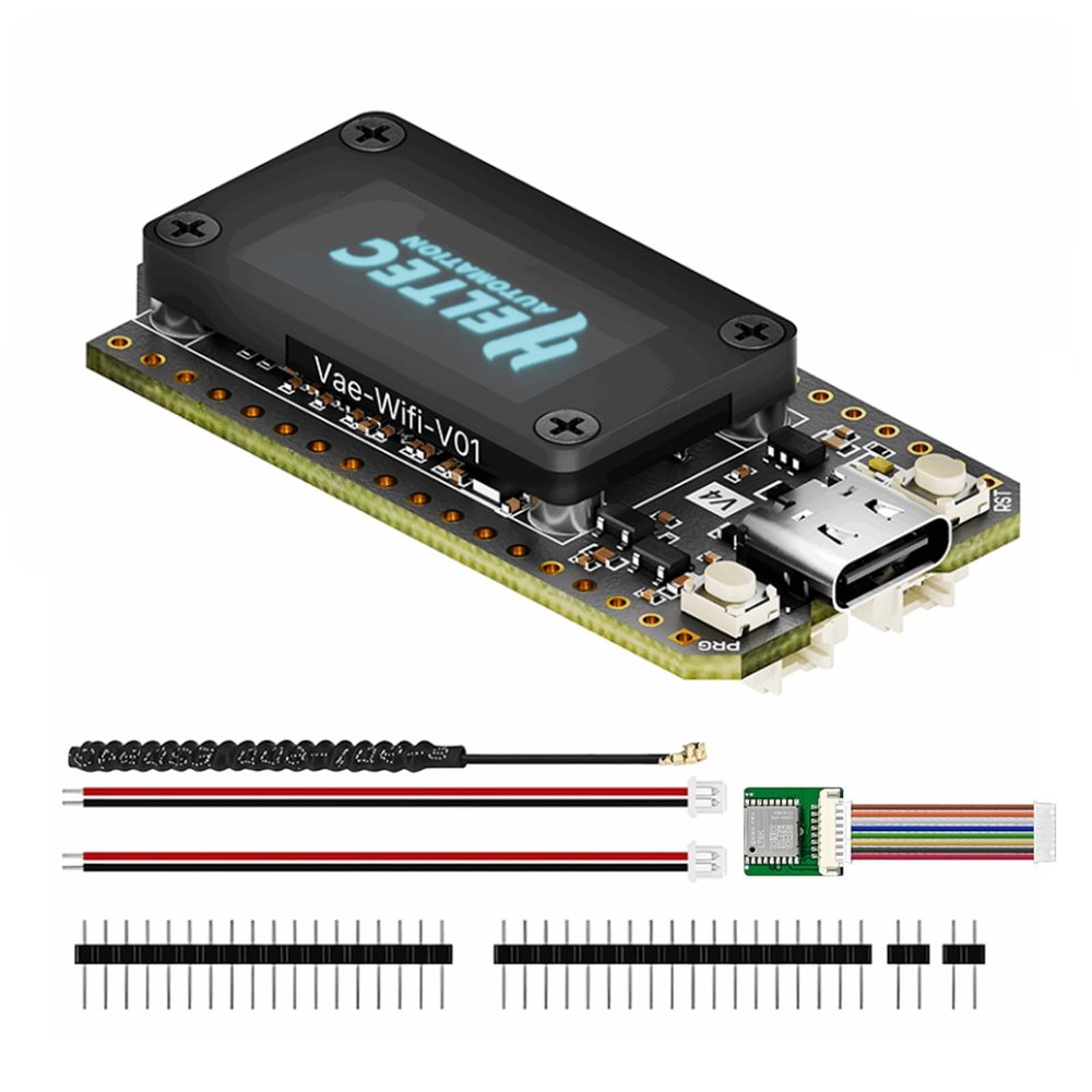 New WiFi LoRa 32 V4 Development Board with High Power 27dBm ESP32 SX1262 Chip 0.96inch OLED Display Compatible with Meshtastic and LoRaWAN Support Wireless Communication (Screen with GPS)