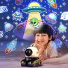 Kids Cartoon Projector Lamp, 21 Slides+360 Rotation Silent Kids Night Light, Rechargeable Robot Night Light with Music for Children Bedroom, Universe Starry Sky Rotate LED Room Decor (No Music) view 4
