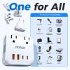 2000W Voltage Converter US to Europe for Hair Dryer - DOACE 220V to 110V Converter for European Travel, Power Converter Adapter Combo with 2 PD/QC Chargers & UK/AU/US/IT/European Travel Plug Adapters view 3