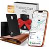 SPOTMINDERS Apple MFi Certified Wallet Tracker PRO for Travel Credit Card Design Works with Apple Find My IP68 Waterproof Rechargeable Tracking Card for Wallet Luggage Passport 0.07in Slim Item Finder view 1