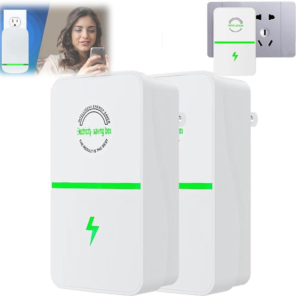 Energy Saver, 2026 New Ecovolt Pro Energy Saver, 90v-250v 30kw Eco Volt Pro Electricity Saving Box Save Electricity for Household Office Market (2pcs)