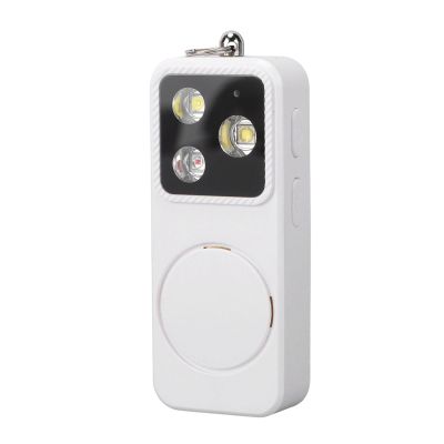 Dpofirs Safe Personal Alarm Keychain for Women, 150dB Siren with 4 Lighting Modes, USB C Rechargeable LED Light, for Night Walking, Running, Hiking, Travel, Camping (White)