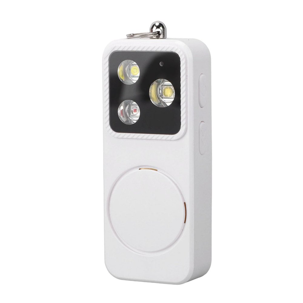 Dpofirs Safe Personal Alarm Keychain for Women, 150dB Siren with 4 Lighting Modes, USB C Rechargeable LED Light, for Night Walking, Running, Hiking, Travel, Camping (White)