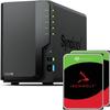 Synology DS225+ 2-Bay Diskstation NAS (Intel Celeron J4125 Quad-Core, 2 GB Non-ECC DDR4 SODIMM 1 x 2,5 GbE und 1 x 1 GbE RJ-45 LAN-Port) 16TB Bundle with 2X 8TB Seagate Ironwolf view 1