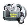 Custom Case for AirPods Pro 3rd Gen 2025 Compatible with Magsafe Personalized Name Initials Carbon Fiber Cover with Phone Stand Keychain Magnetic Automatic Lock for AirPods Pro 3 Charging Case, Green view 1