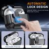 Custom Case for AirPods Pro 3rd Gen 2025 Compatible with Magsafe Personalized Name Initials Carbon Fiber Cover with Phone Stand Keychain Magnetic Automatic Lock for AirPods Pro 3 Charging Case, Green view 3