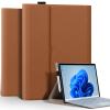 XFYKJIN for Microsoft Surface Pro X/Pro X Plus 13" Case (2019-2024), Premium Leather Protective Cover with Slim Pen Holder & Kickstand, Type Cover Compatible, Auto Sleep/Wake, Brown view 1