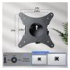 Arm Mount VESA Bracket Adapter Compatible for Samsung QLED CH711 Curved Monitor 27" C27H711QEN LC27H711QENXZA LC32H711QENXZA view 2