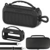 JCHPINE Silicone Cover and Hard Carrying Case for Bose SoundLink Plus Speaker, Protective Silicone Case with Handle and Shoulder Strap (Black Case) view 1