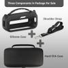 JCHPINE Silicone Cover and Hard Carrying Case for Bose SoundLink Plus Speaker, Protective Silicone Case with Handle and Shoulder Strap (Black Case) view 3