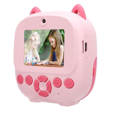 Yoidesu Instant Camera, 48MP 1080P Kids Digital Camera with Thermal Printing Technology, 2.4 Inch Screen 6X Digital Zoom Instant Print Camera for Girls Boys (Pink)