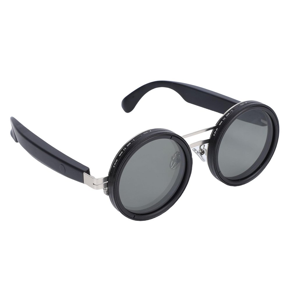 Dpofirs AI Smart Sunglasses, Translation Glasses with Bluetooth, 100+ Languages, Smart Glasses for Men Women, Travel, Work, Adjustable Tint, 52MM ND2-400 Lens
