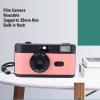Wisoqu 35mm Film Camera, Point and Shoot Camera, 28MM f/8 Lens, Built in Flash, Support 135/35mm Black and White or Color Films, Take Photos Immediately (Black Roseate) view 2